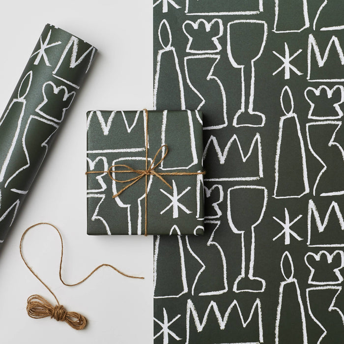 AEAND CHRISTMAS GIFT WRAP - GREEN