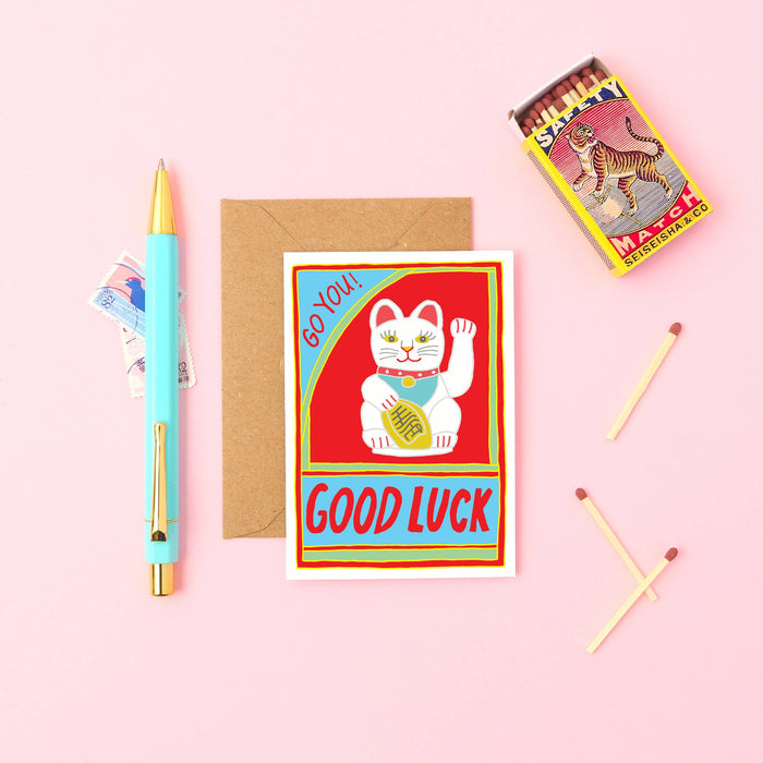 Lucky Chinese Cat Mini Card