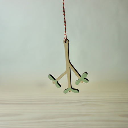 plywood Mistletoe Christmas Decoration from Anna Wiscombe - small