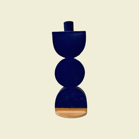 Bright Blue Candlestick Holder | Sophie Alda | Kentish Town Stores 