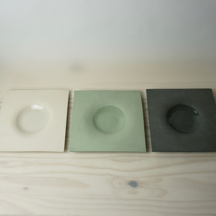 trio of Minimal dimple platter handmade by Brutes Ceramics. 