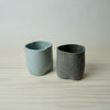 two irregular handmade Echo tumblers by brutes ceramics. 