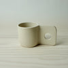 Sand handmade slab built ceramic Hopper Mug by Brutes. 