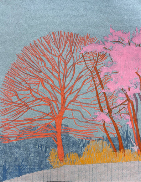 Clare Halifax | Hampstead Heath Study | Original Drawing | Kentish Town Stores