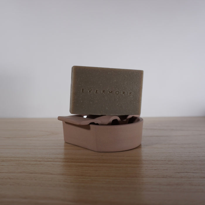 Emma Johnson Ceramics | Pink Soap Dish Evermore London Soap | Kentish Town Stores