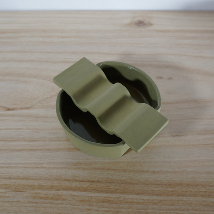 Emma Johnson Ceramics | Moss Green Soap Dish | Kentish Town Stores