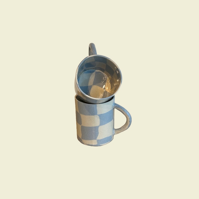 Checkerboard Nerikomi Ceramic Mug | Fern Taylor | Kentish Town Stores
