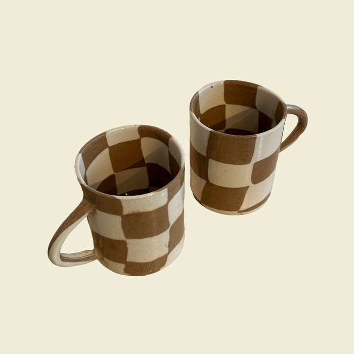 Checkerboard Nerikomi Ceramic Mug | Fern Taylor | Kentish Town Stores