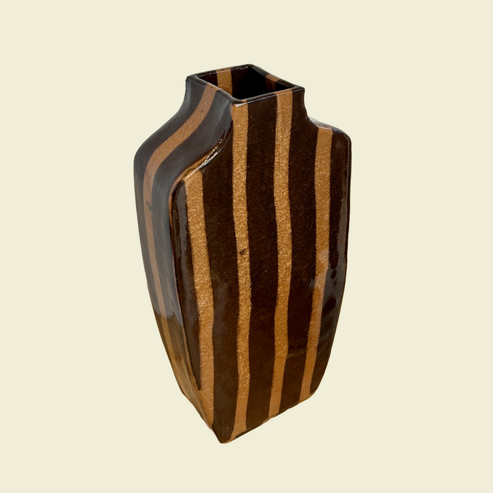 Tall Striped Nerikomi Ceramic Vase | Fern Taylor | Kentish Town Stores
