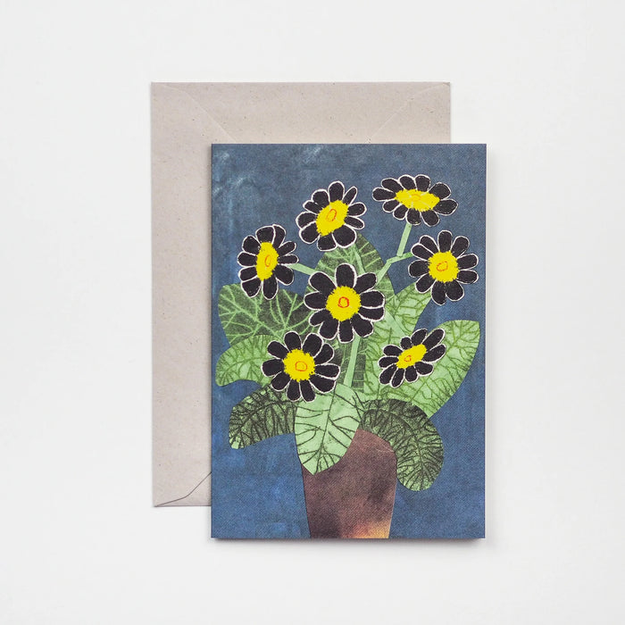 Black Flowers Card