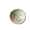 handmade ceramic trinket dish by HoodMor with signature line drawing. 