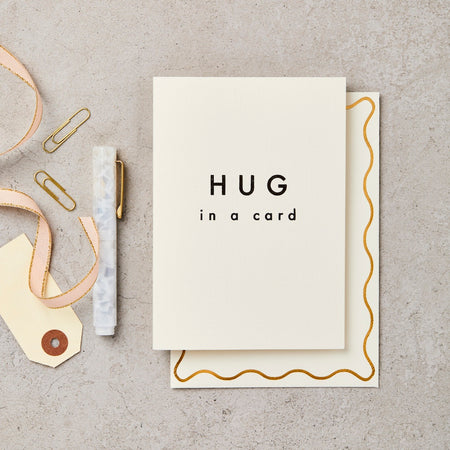 a card sending a hug. 