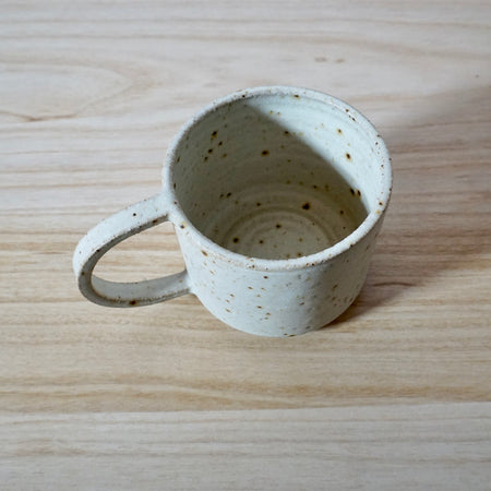 mae ceramics hand thrown Dee Cup in chalk. 