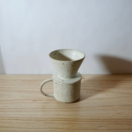 Mae Ceramics Chalk V60 on a Chalk Dee Cup. 