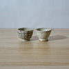 Mae Ceramics Handmade Egg Cups in grid and chalk
