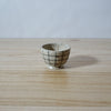 Mae Ceramics Handmade Egg Cup in grid pattern. 