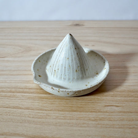Chalk coloured Lemon Squeezer handmade by Mae Ceramics. 