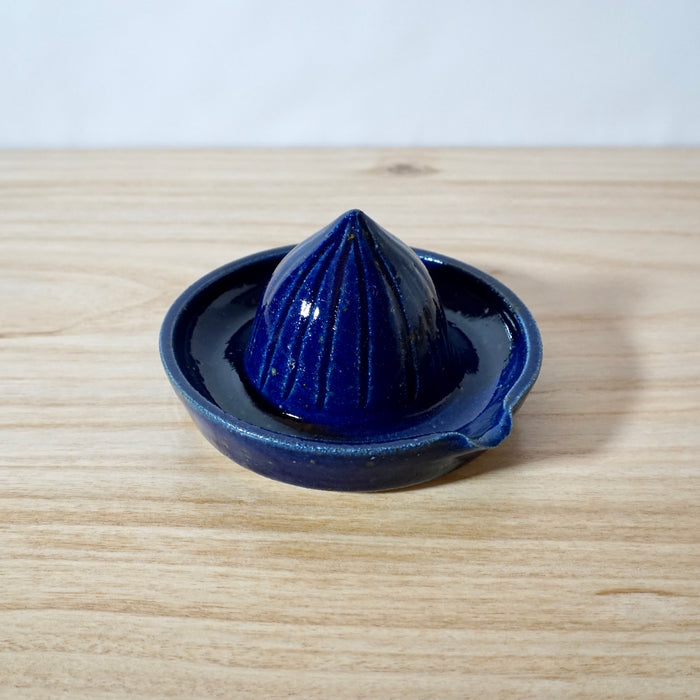 Cobalt coloured Lemon Squeezer handmade by Mae Ceramics. 