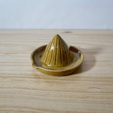 Honey coloured Lemon Squeezer handmade by Mae Ceramics. 