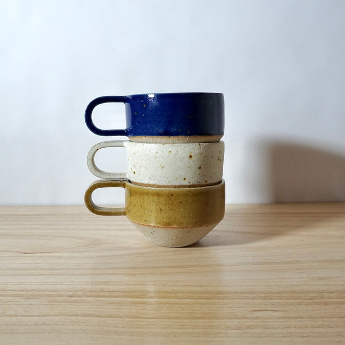 Mae Ceramics Ridge Cup stack of three
