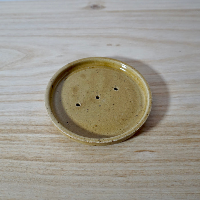 Mae Ceramics handmade soap dish in honey