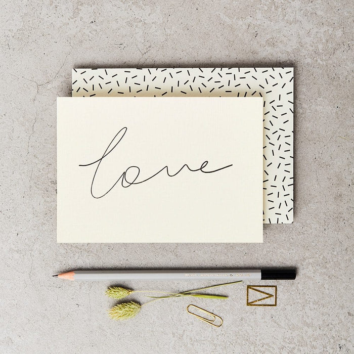 Love Handwritten Greetings Card | Katie Leamon | Kentish Town Stores 