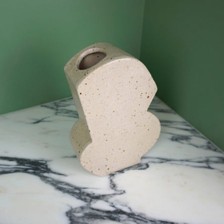 abstract shape slab built vase by Mae Ceramics. 