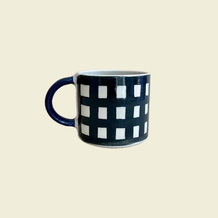 Gingham Mug Navy | Beci Callow | Kentish Town Stores