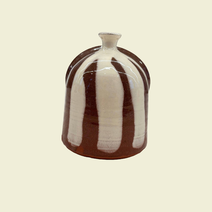 Salt Pig Large Terracotta with White stripe | Lily Pearmain | Kentish Town Stores 