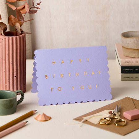 Scallop Happy Birthday To You Lavender | Katie Leamon | Kentish Town Stores