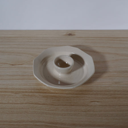 angular handmade ceramic olive dish. 