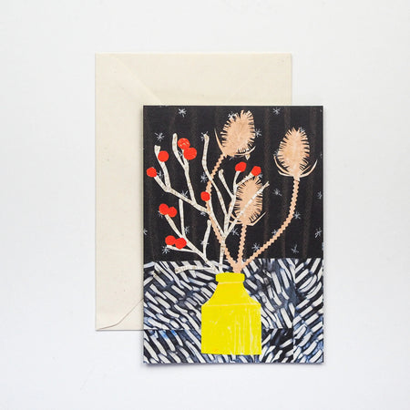 Winter Vase Greetings Card | Hadley Paper Goods | Kentish Town Stores 