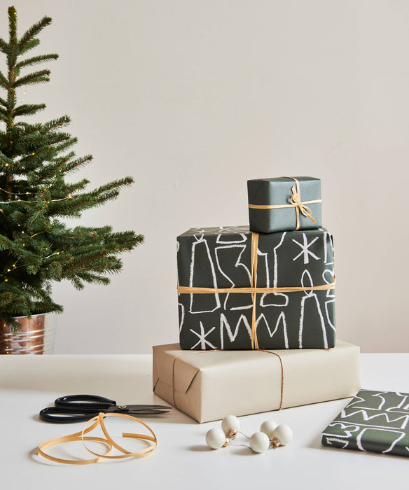 AEAND CHRISTMAS GIFT WRAP - GREEN