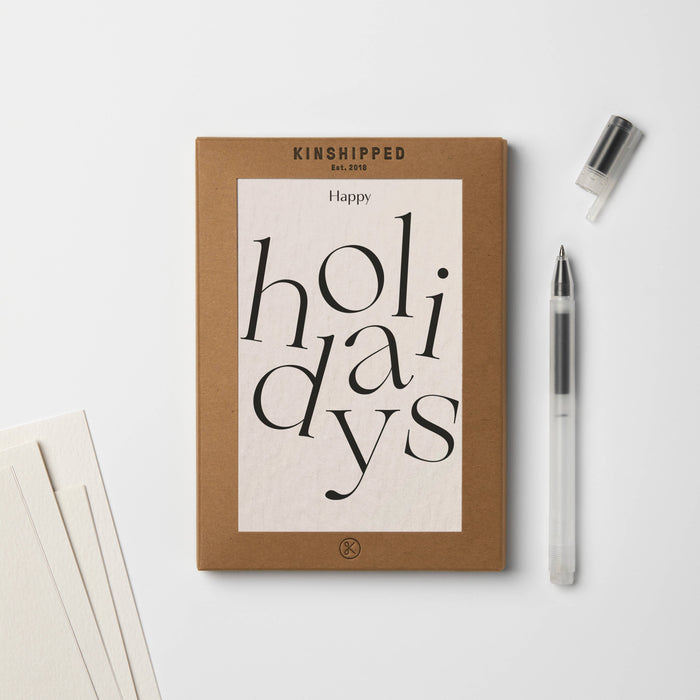 SERIF 'HAPPY HOLIDAYS' SEASONAL CHRISTMAS CARD